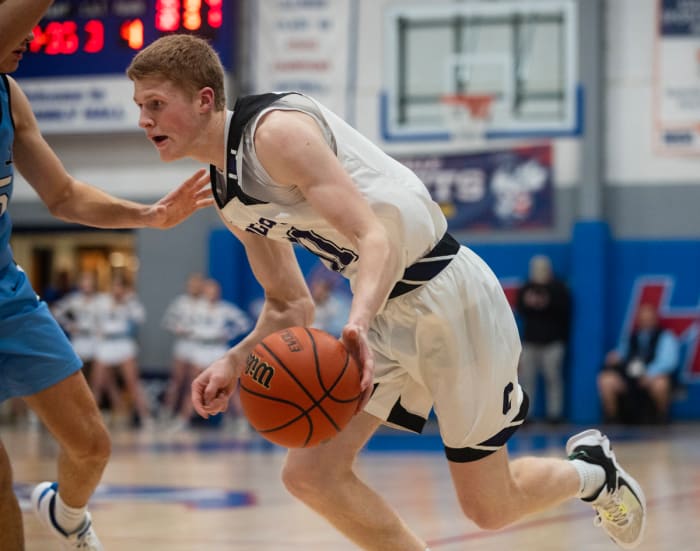 Breese Central vs Breese Mater Dei Illinois boys basketball February 23 2023 Paul Halfacre 15655